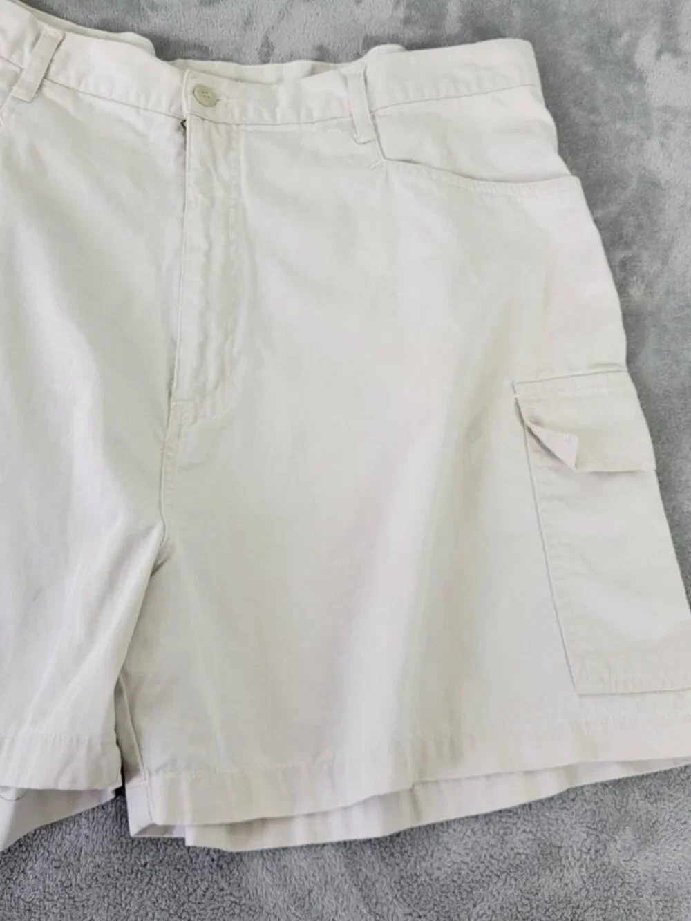 Cherokee Women's Off White Denim Shorts Size 22W 100% Cotton Casual WHI5E